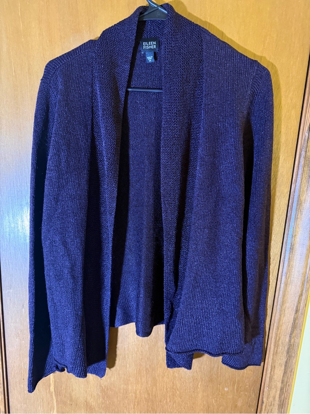 Eileen Fisher Deep Navy Open-Front Knit Cardigan